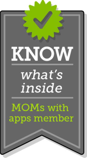 A member of the MOMs with apps “KNOW what's inside” program